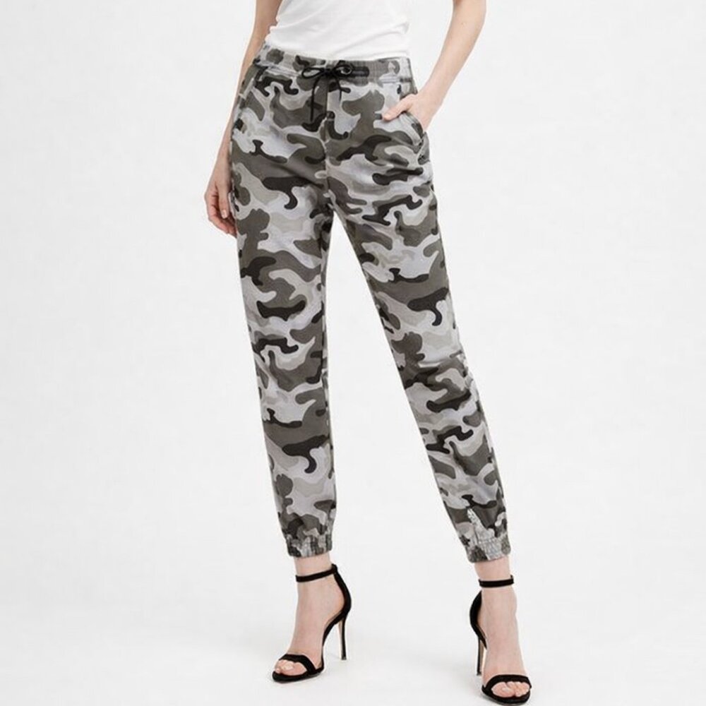 Univibe Gray and Black Camouflage Joggers